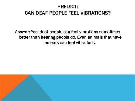 can deaf people feel music can they hear the vibrations of sound waves