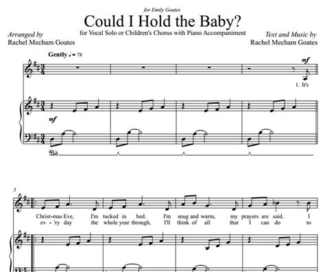 could i hold the baby sheet music