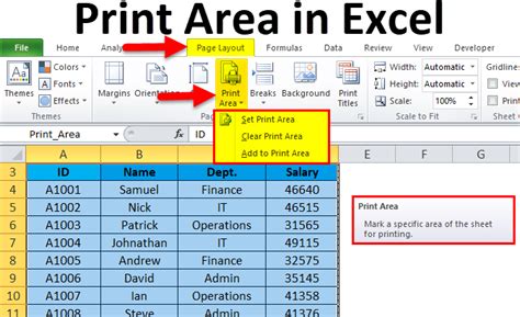 how to set the print area in excel and why you should use different fonts for emphasis in your writing